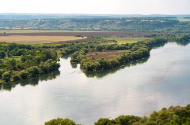 river Dniester on the border of Moldova with Ukraine 