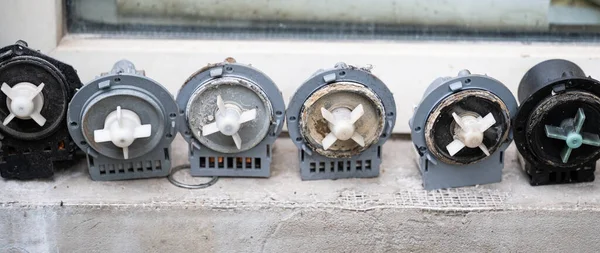 Old Washing Machine Water Pumps — Stock Fotó