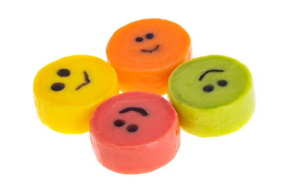 Candy Emoticons Isolated White Background — Fotografia de Stock