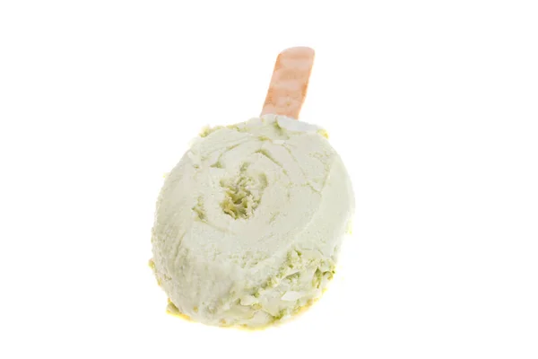 Crème Glacée Sur Bâton Isolé Sur Fond Blanc — Photo