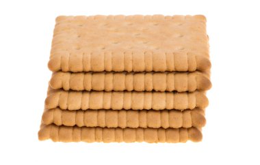 rectangular cookies isolated on white background