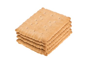 rectangular cookies isolated on white background
