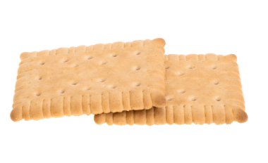 rectangular cookies isolated on white background