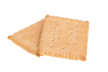 rectangular cookies isolated on white background