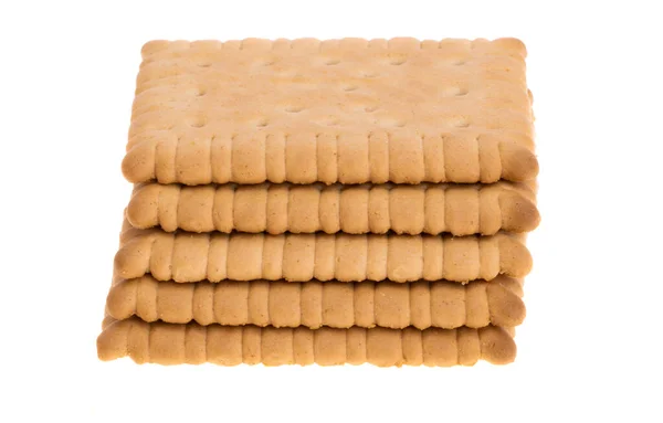 Rectangular Cookies Isolated White Background — Foto Stock