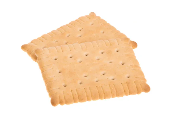 Ορθογώνια Cookies Που Απομονώνονται Λευκό Φόντο — Φωτογραφία Αρχείου