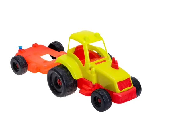 Carro Brinquedo Infantil Isolado Fundo Branco — Fotografia de Stock