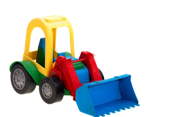 孤立在白色背景上的儿童玩具车 — 图库照片