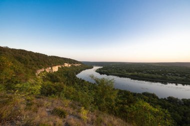 the Dniester River on the Moldovan-Ukrainian border