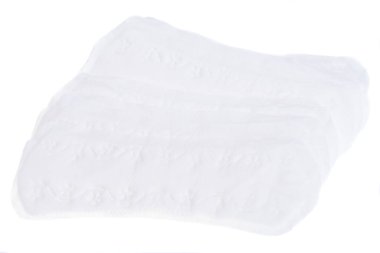 women's pads isolated on white background