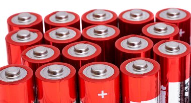 AA batteries isolated on white background