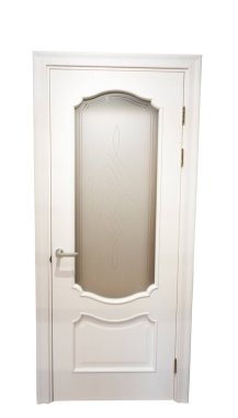 Beyaz arkaplanda izole edilmiş kapı