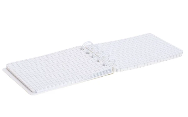 Checkered Notepad Isolated White Background — Fotografia de Stock
