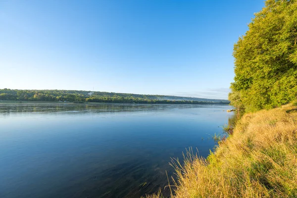 Landscape Dniester River Moldovan Ukrainian Border Sunny Day — Stock Fotó