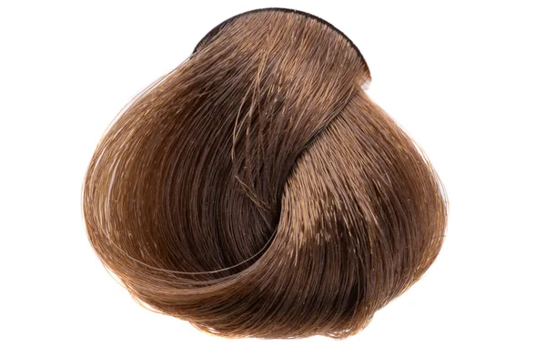 Barvené Kudrlinky Vlasů Izolované Bílém Pozadí — Stock fotografie