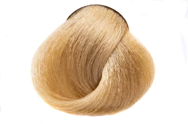 Boucle Teinte Cheveux Isolés Sur Fond Blanc — Photo