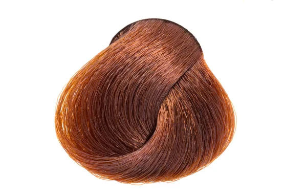 Gefärbte Locken Der Haare Isoliert Auf Weißem Hintergrund — Stockfoto