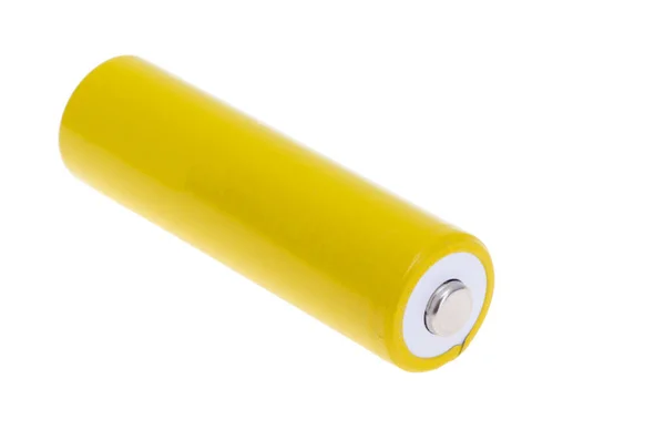 Färgade Batterier Isolerade Vit Bakgrund — Stockfoto