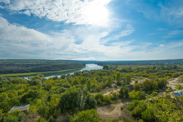 Paisaje Otoñal Del Río Dniéster —  Fotos de Stock