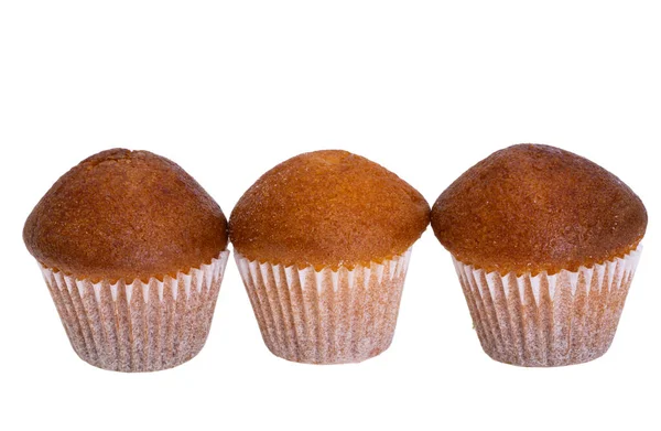 Piccolo Cupcake Con Marmellata Isolata Sfondo Bianco — Foto Stock