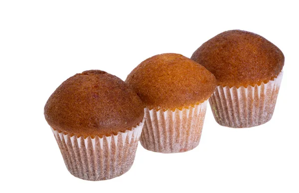 Piccolo Cupcake Con Marmellata Isolata Sfondo Bianco — Foto Stock