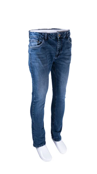 Men Jeans Isolated White Background — Stock Photo, Image