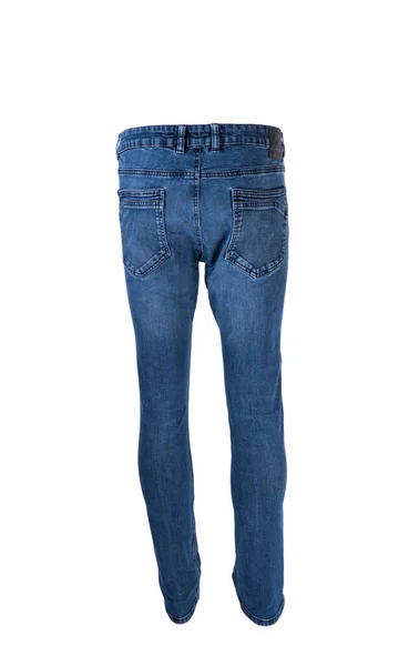 Mäns Jeans Isolerad Vit Bakgrund — Stockfoto