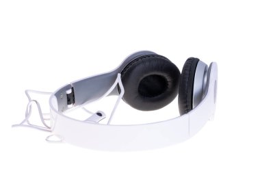 Beyaz Kulaklıklar Beyaz Arkaplanda İzole Edildi