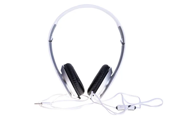 White Headphones Isolated White Background — Stock Photo, Image