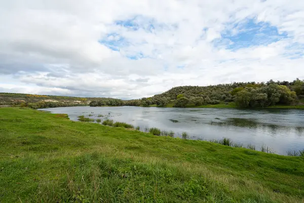 Krajina Řeky Dniester Podzimním Dni — Stock fotografie