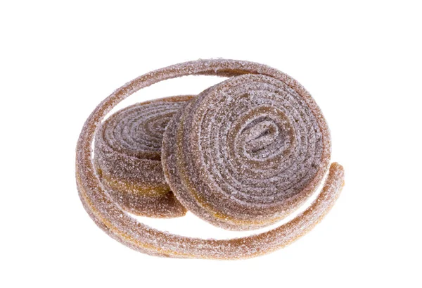 Gelatina Caramelle Spirale Isolato Sfondo Bianco — Foto Stock