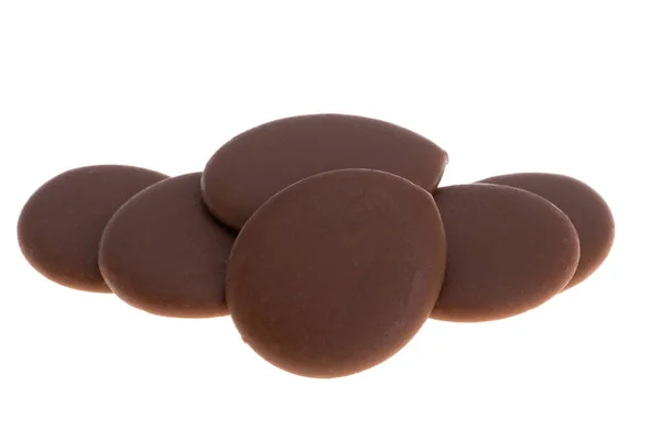 白い背景に隔離されたチョコレートドロップ — ストック写真