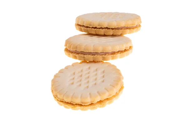 Galleta Doble Aislada Sobre Fondo Blanco — Foto de Stock