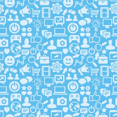Vector seamless pattern with social media icons