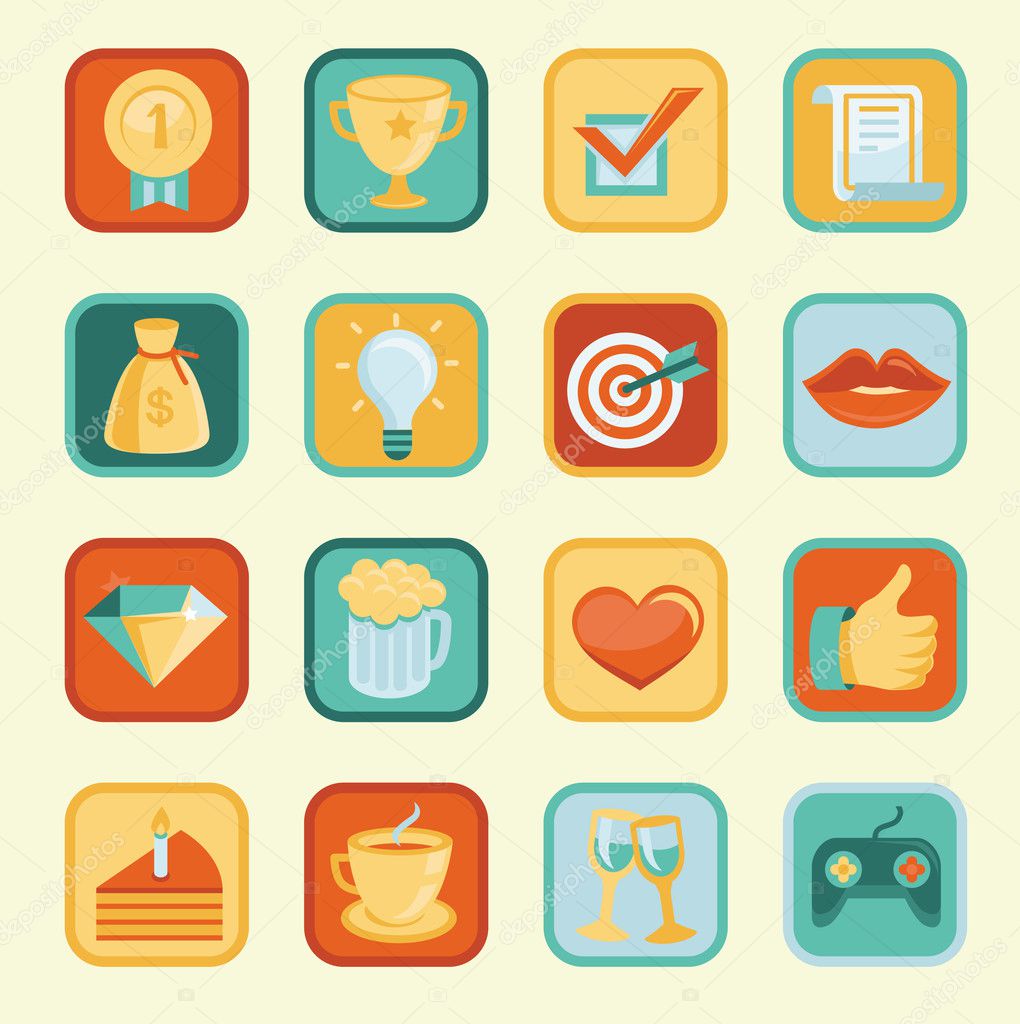 Vector set with achievement and awards badges Stock Vector Image by ...