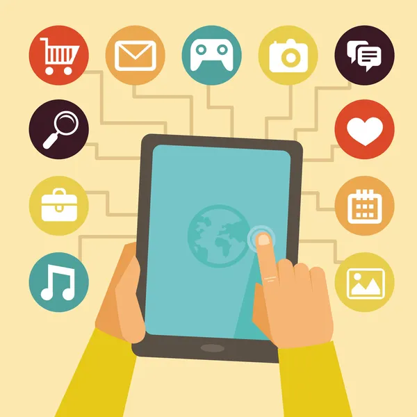 Vector concept - mobile app infographics Stock Vector
