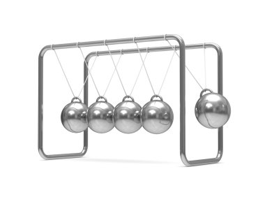 beyaz zemin üzerinde küreler Dengeleme. izole 3d görüntü
