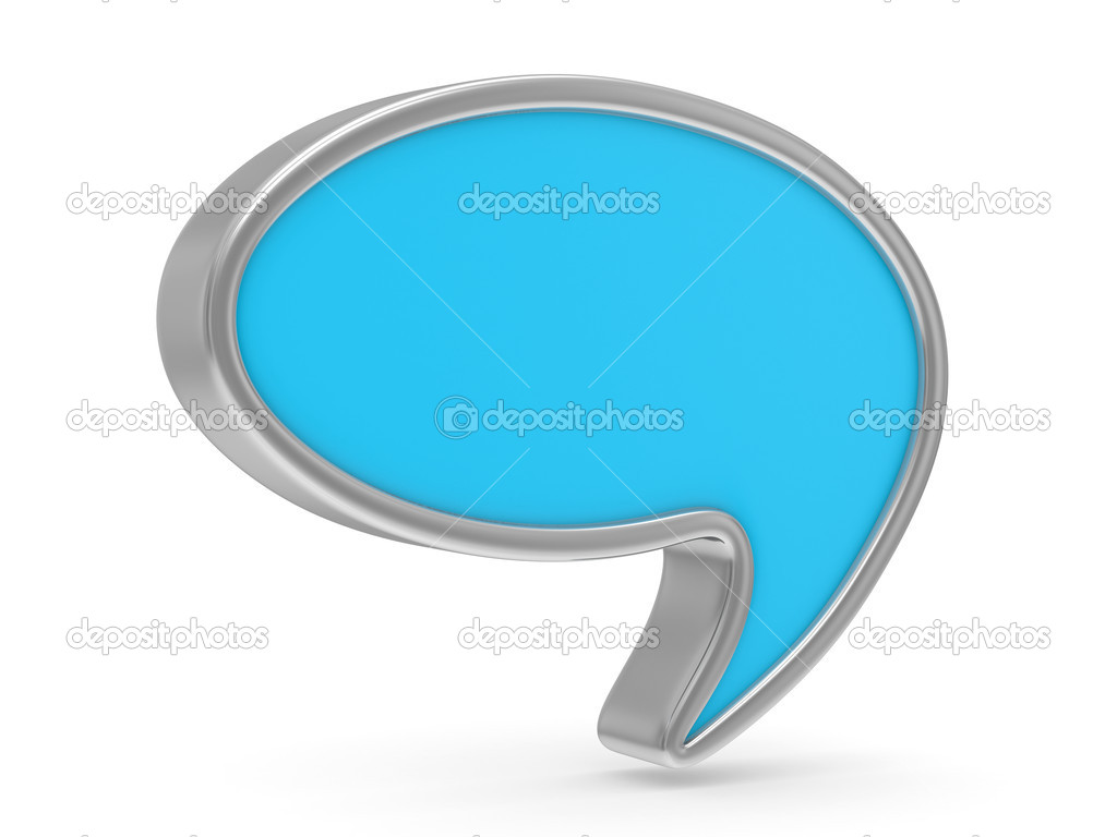 talk balloon on white background. Isolated 3D image