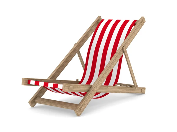 Deckchair on white background. Isolated 3D image — Stock Photo, Image