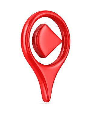 işareti beyaz arka plan üzerinde oynamak. izole 3d görüntü
