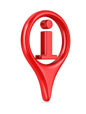 Beyaz arka plan bilgi simgesi. izole 3d görüntü