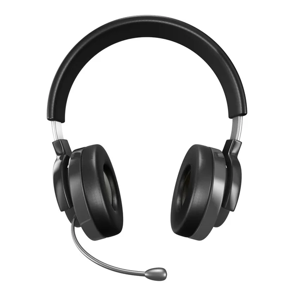 Auriculares sobre fondo blanco. Imagen 3D aislada — Foto de Stock