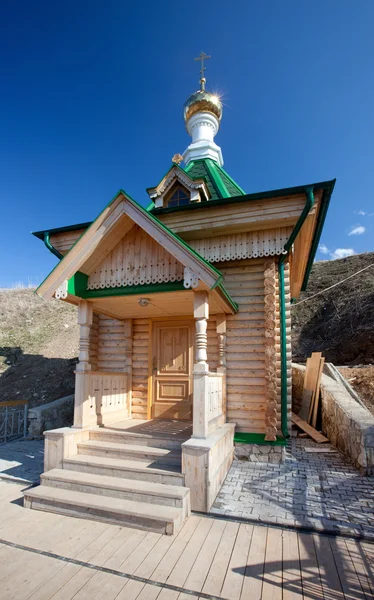 Capela de madeira. A Rússia. Perm. Montanha branca — Fotografia de Stock