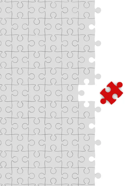 Puzzle on white background. Isolated 3D image — Stock Photo, Image