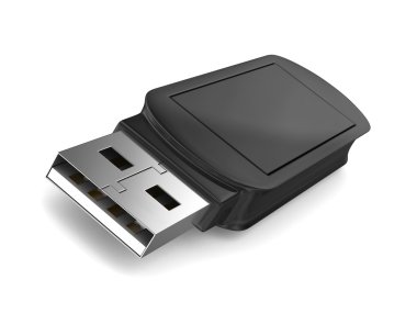 USB flash sürücü beyaz zemin üzerinde. izole 3d görüntü