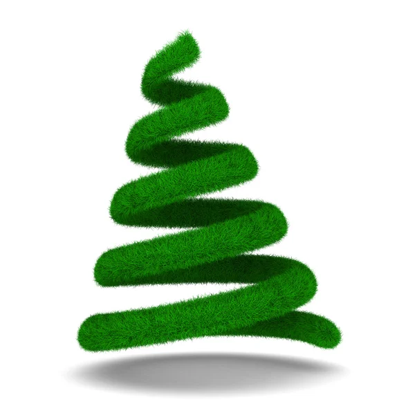 Weihnachtsbaum auf weiß. isoliertes 3D-Bild — Stockfoto