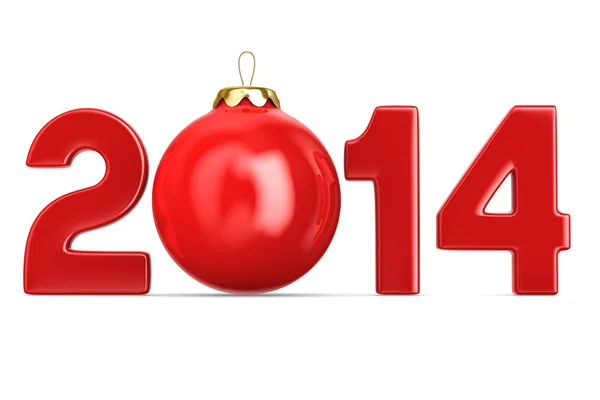 2014 nouvelle année. Image 3D isolée — Photo