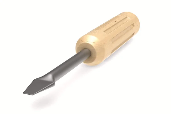 Screwdriver on white background. Isolated 3D image — Zdjęcie stockowe