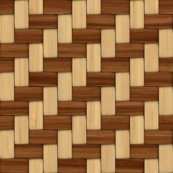 Abstract decorative wooden textured basket weaving. 3D image — Stock Photo, Image