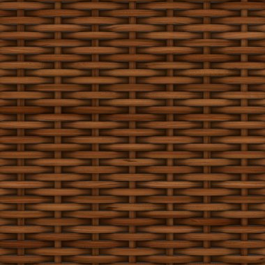 Abstract decorative wooden textured basket weaving. 3D image clipart